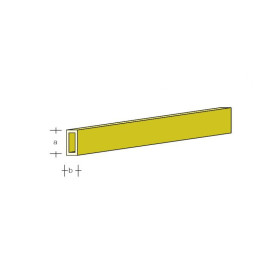 TUBO RETTANGOLARE IN OTTONE 1,5x1x1000