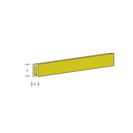 TUBO RETTANGOLARE IN OTTONE 2x1x1000